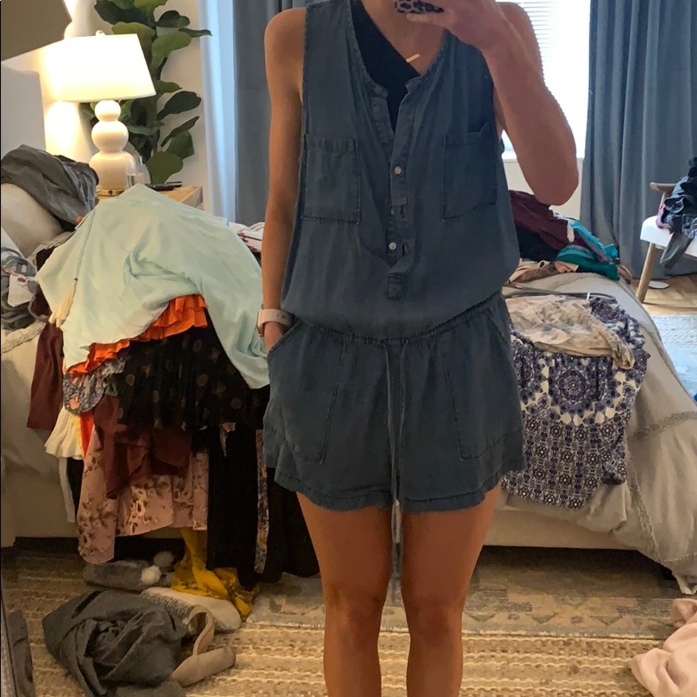 Denim romper